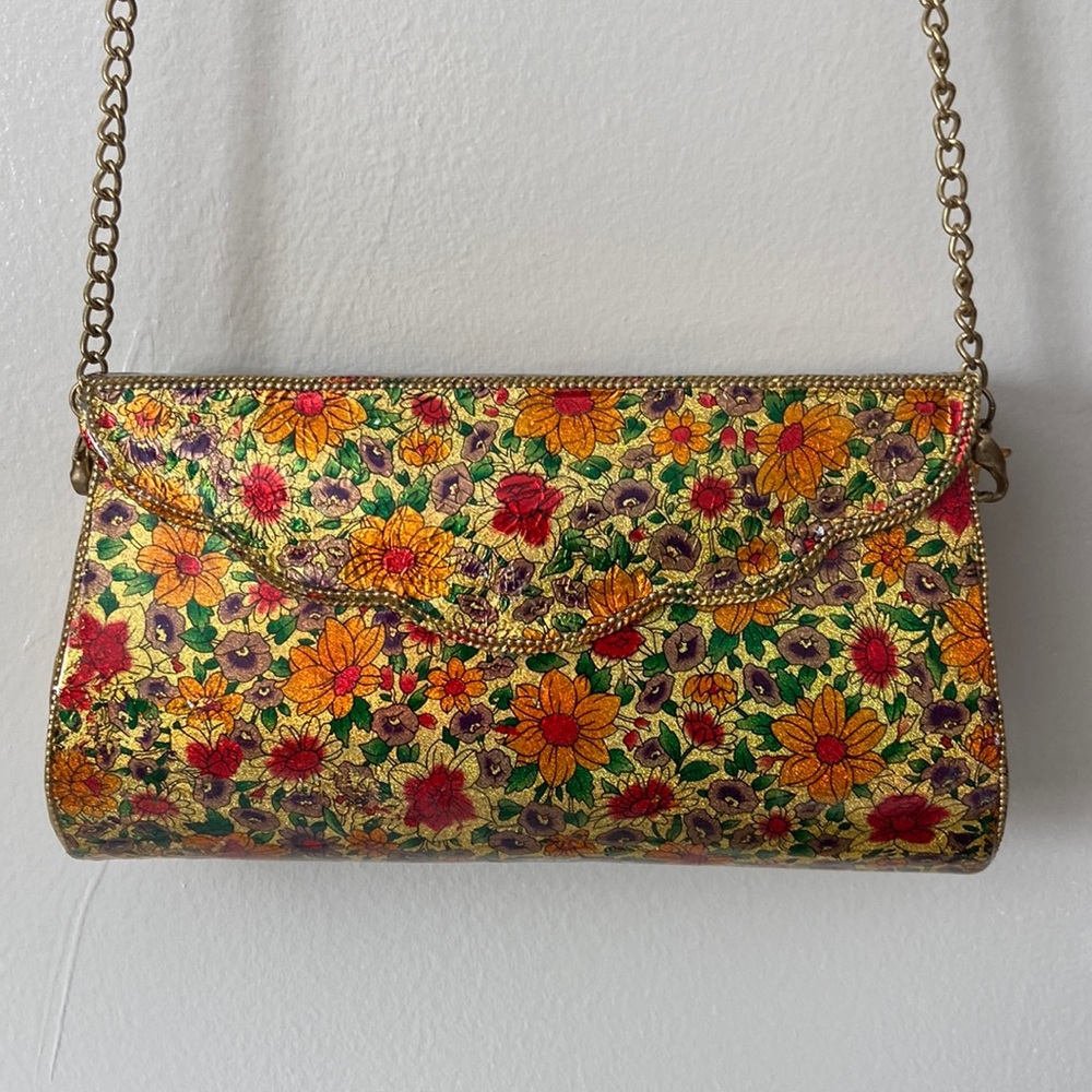 Anthropology Vintage Crossbody Floral Purse